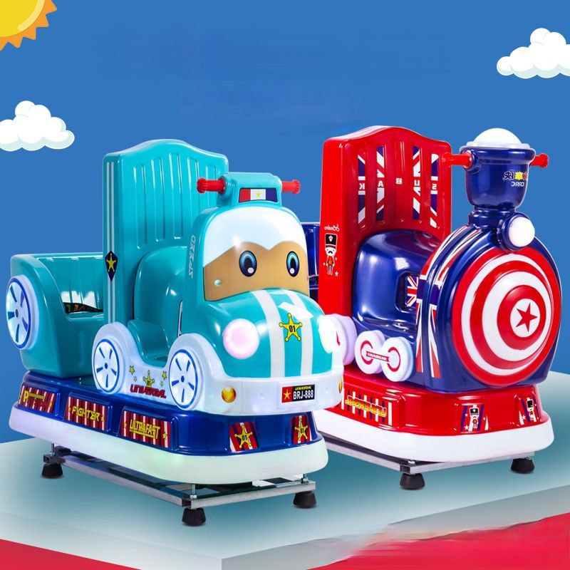 Детска клатушка двойно влакче с монетник – модел „UltraFast Car“  Video с LCD монитор