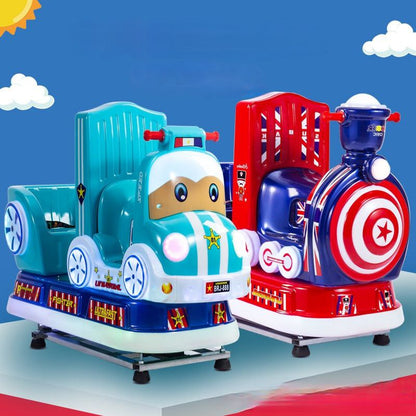 Детска клатушка двойно влакче с монетник – модел „UltraFast Car“  Video с LCD монитор