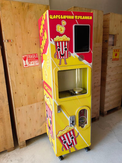 Професионална вендинг машина за царевични пуканки – модел Popcorn Vending Pro