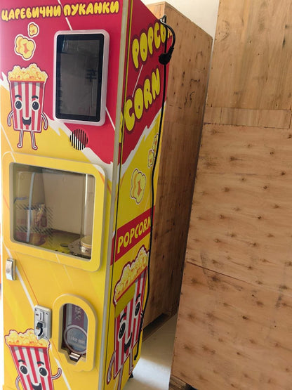 Професионална вендинг машина за царевични пуканки – модел Popcorn Vending Pro