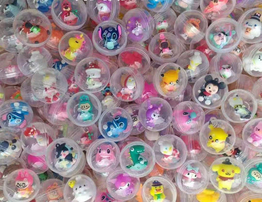 🎁 Капсули с играчки и стикери – различни размери (32мм / 45мм / 50мм / 65мм)